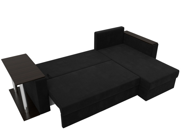 Диван угловой Атланта со столом правый угол Микровельвет