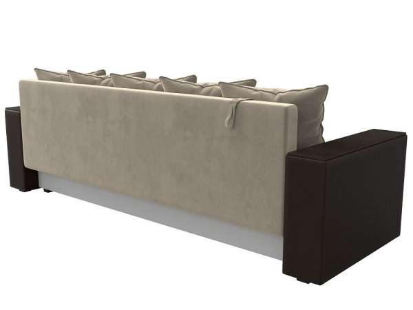 Диван прямой Дубай Лайт полки справа Микровельвет\Экокожа