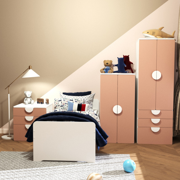 Шкаф ПИКСИ распашной двухдверный с 3 полками