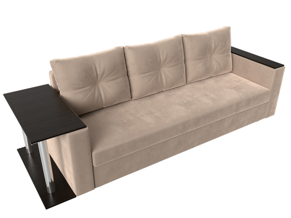 Диван прямой Атланта со столом слева Велюр