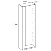 Корпус шкафа TETRA 75/236/35