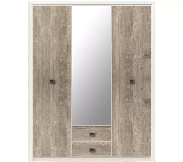 Шкаф КОЕН SZF3D2S (Ясень снежный. Сосна натуральная)