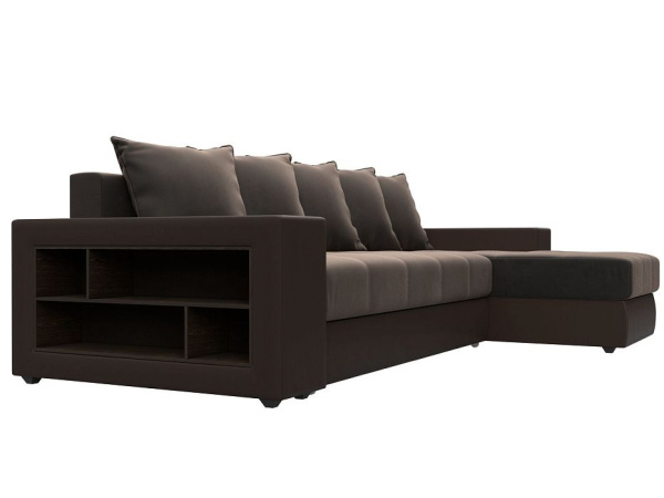 Диван угловой Дубай правый угол Велюр\Экокожа