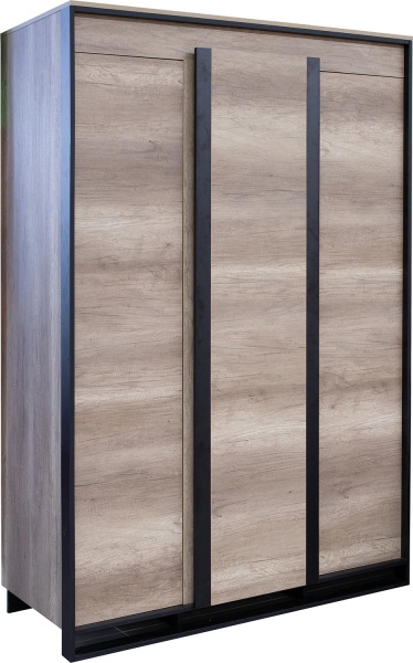 Шкаф для одежды Каньон Лофт П3.0561.1.02 (Дуб Каньон+чёрный)
