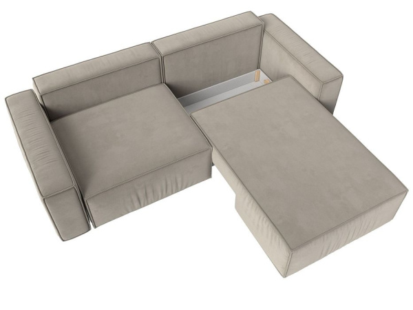 Диван угловой Прага классик правый угол Микровельвет