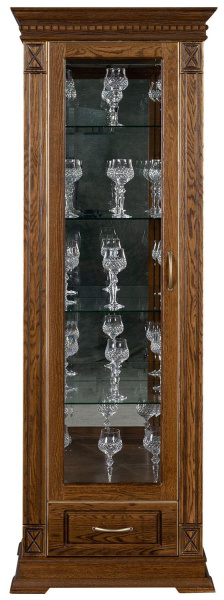 Шкаф-витрина Верди Классик П1.0487.0.11-01 (Черешня с золочением)
