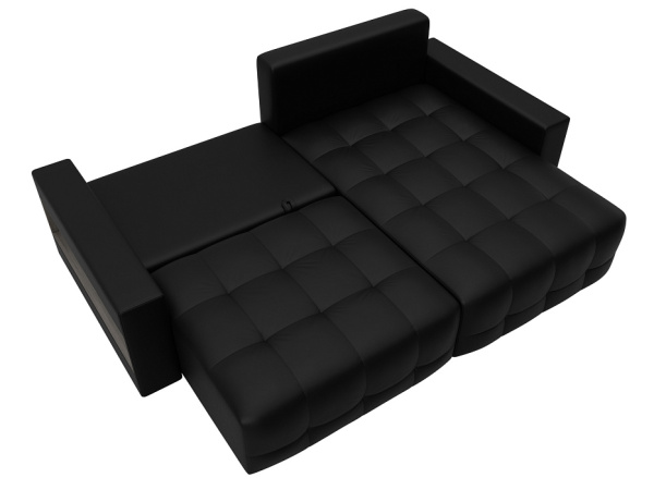 Диван угловой с полками Лига-053 НПБ Экокожа