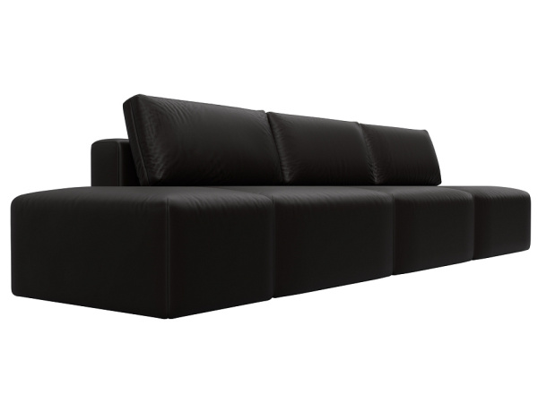 Диван прямой модульный с пуфом Лига-060 НПБ Лонг Экокожа