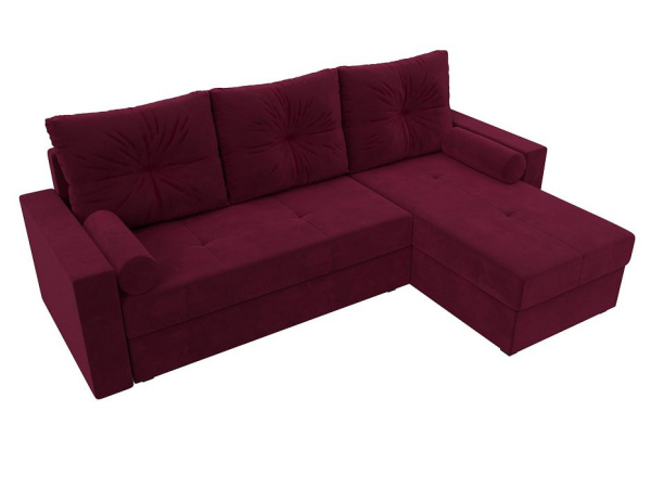 Диван угловой Верона Лайт правый угол Микровельвет