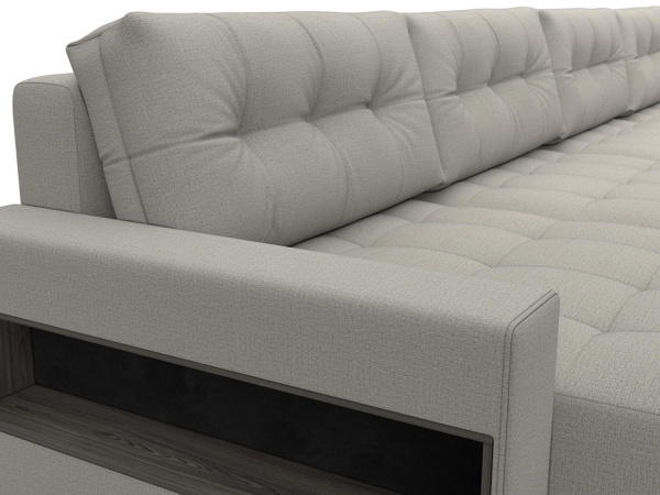 Диван П-образный с полками Лига-053 НПБ Лонг Рогожка