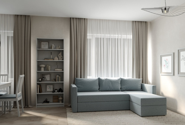 Диван угловой трехместный Вало с коротким подлокотником