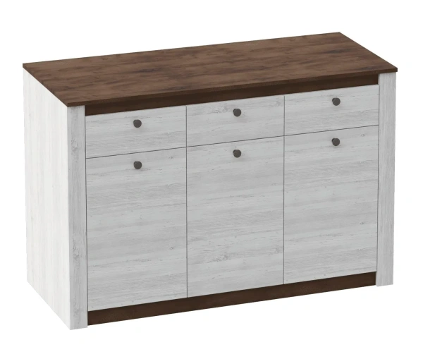 Тумба 3 дв. 3 ящ.Даллас (Цвет Дуб Винтерберг / Таксония)