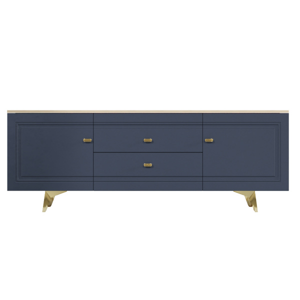 Тумба под ТВ 1700 Вега Сапфир (Темно-синий софт)