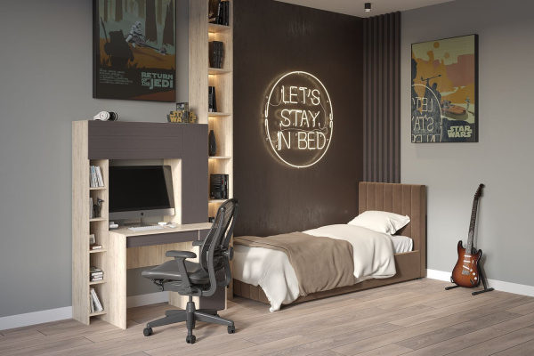 Кровать односпальная Нельсон Вертикаль