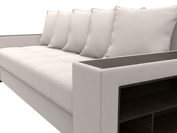 Диван прямой Дубай полки справа Замша