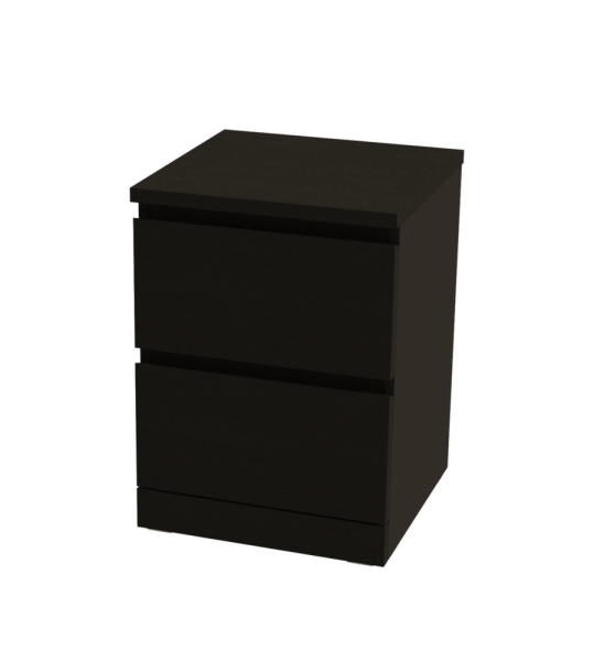 Комод Варма 2 с двумя ящиками, Ясень черный