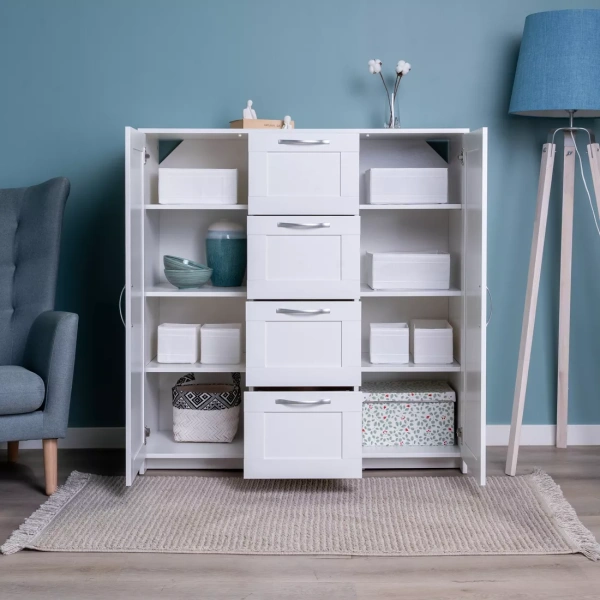 Тумба СИРИУС двухдверная с четырьмя ящиками