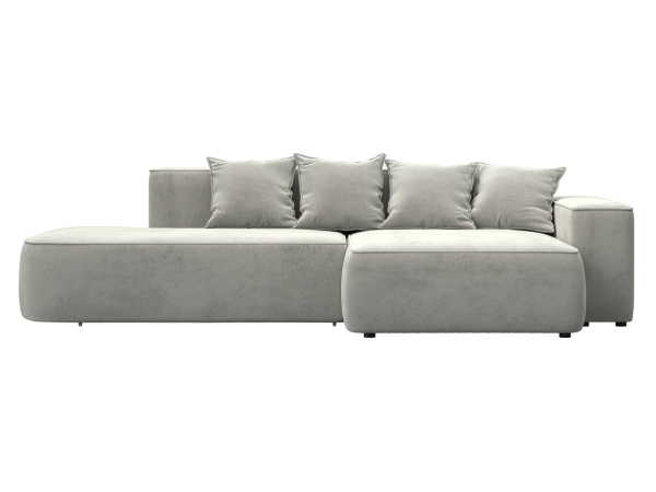 Диван угловой Лига-065 угол правый Велюр (TOWER 01 молочный)