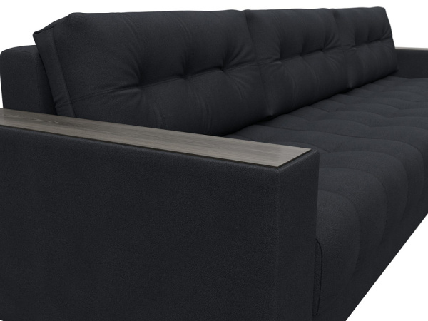 Диван угловой с декором Лига-049 НПБ Лонг Замша