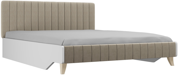 Кровать Элика 1600 с настилом (Дуб сонома/Белый ясень)