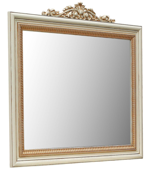 Зеркало настенное Альба 13к П4.485.1.14 (П524.13к) (Слоновая кость с золочением)