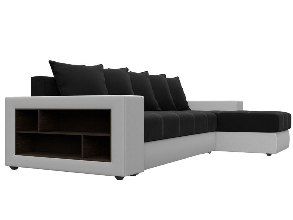 Диван угловой Дубай правый угол Микровельвет\Экокожа