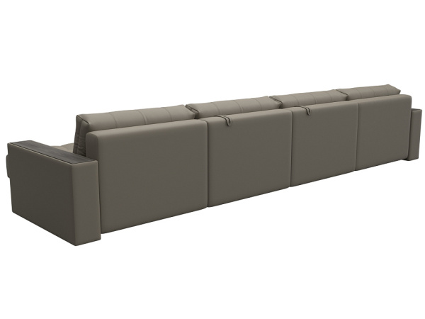 Диван П-образный с декором Лига-049 НПБ Лонг Экокожа