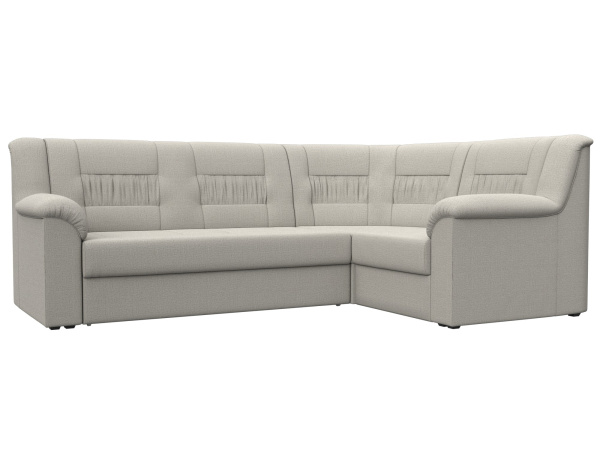 Диван угловой Карелия правый угол Рогожка (Амур 02 бежевый)