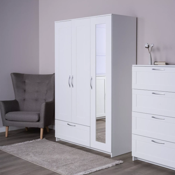 Шкаф СИРИУС трехдверный с ящиком