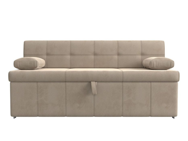 Диван кухонный прямой Лео Велюр (Бежевый)