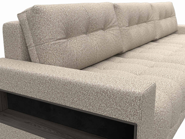 Диван прямой с полками Лига-053 НПБ Лонг Велюр