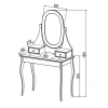 Стол туалетный Кантри Hemnes 95 ММЦ (Блек)