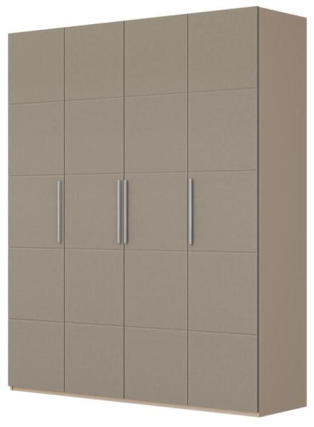 Шкаф распашной Вива ШР-4 (Цвет Латте/Мокко + текстиль)