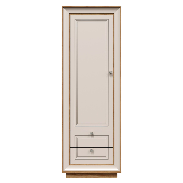 Шкаф-пенал Прато (Вяз швейцарский светлый/ Газания матовая)