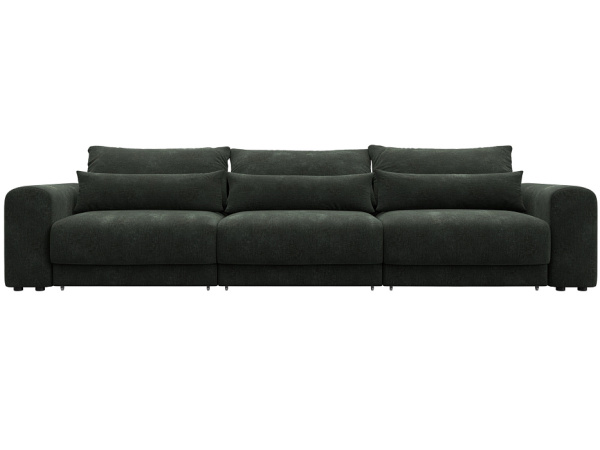 Диван прямой Лига-056 НПБ Лонг Шенилл (RIMINI 09 зеленый)