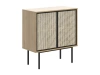Шкаф Boho низкий / ротанг (Корпус Дуб Корбридж, Фасад Ротанг)