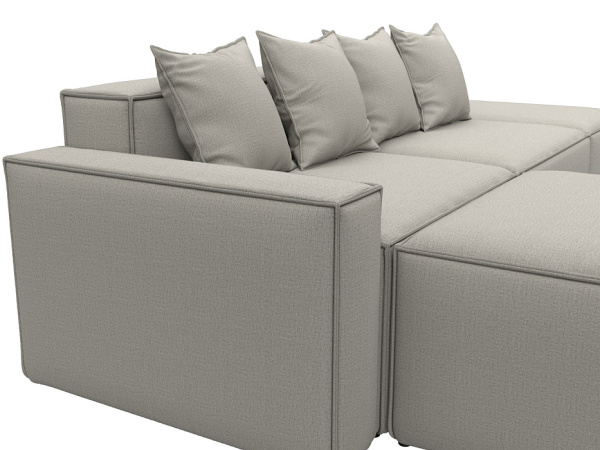 Диван угловой модульный Лига-063 угол левый Рогожка