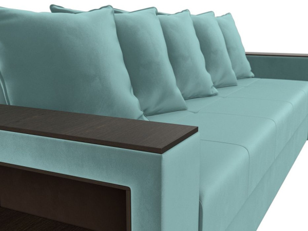 Диван прямой Дубай Лайт полки слева Велюр