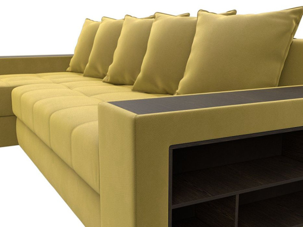 Диван угловой с декором Лига-049 НПБ Велюр