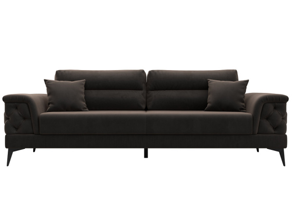 Диван прямой Лига-023 Велюр (Коричневый)