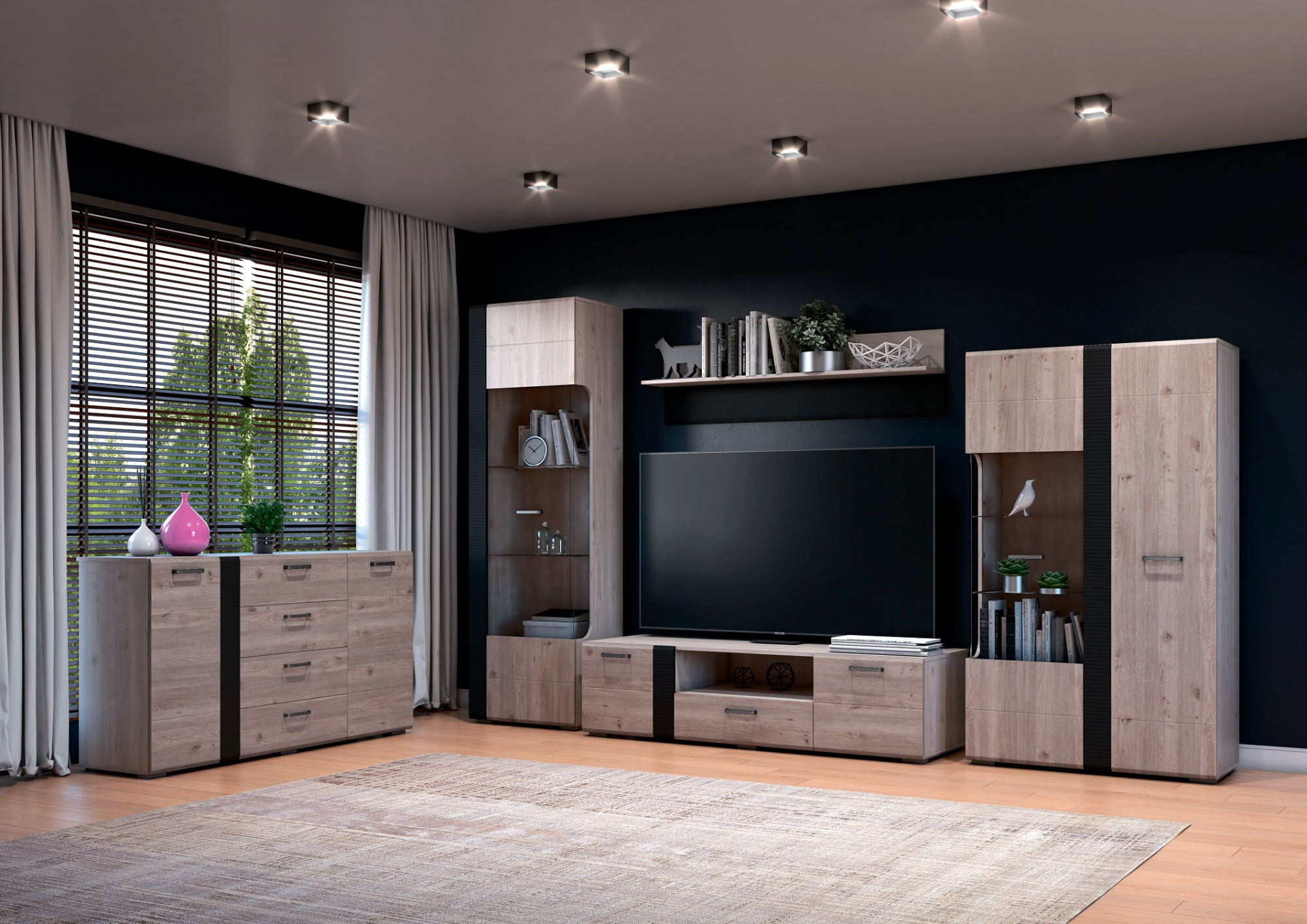 Комод Бриз 4 ящика 2 двери