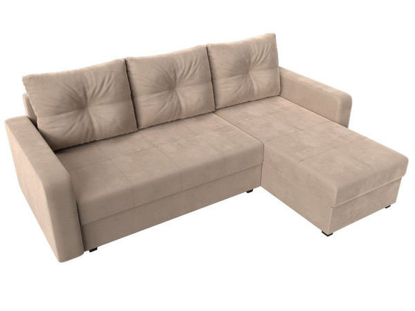 Диван угловой Ливерпуль Лайт правый угол Велюр