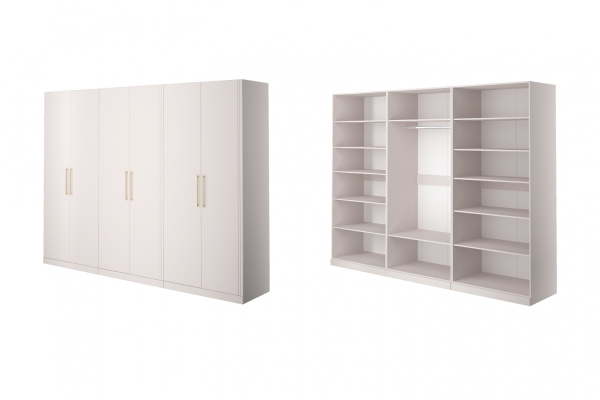 Комплект 1 Джали ШР-2 + ШР-2 + ШР-2 ((НСМ) ЛДСП Персидский  жемчуг МДФ Лак Льняной)