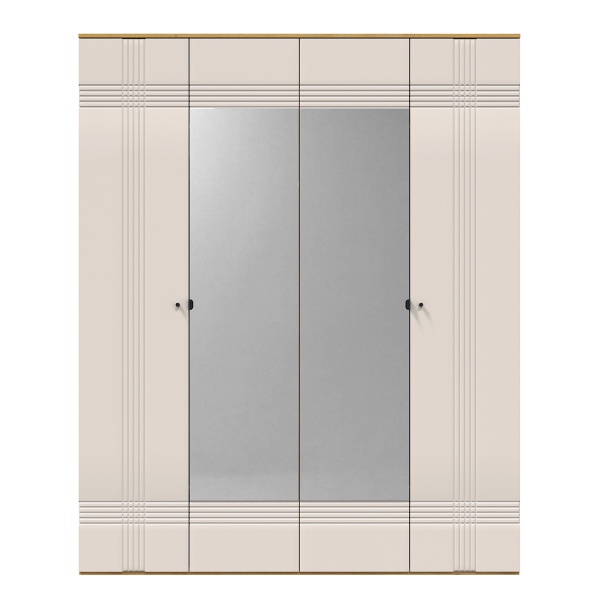 Шкаф распашной четырехдверный Вега Саксония (Миндаль)