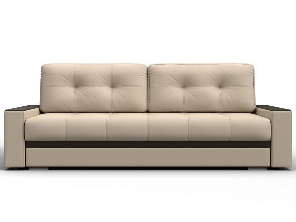 Диван прямой с декором Лига-096 НПБ Экокожа (бежевый)