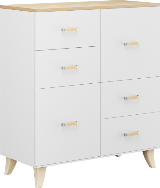 Комод Элика (Дуб сонома/Белый ясень)