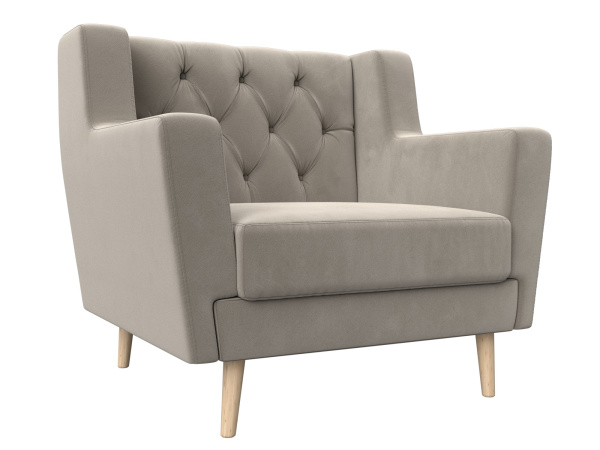 Кресло Брайтон Люкс Микровельвет (Бежевый)