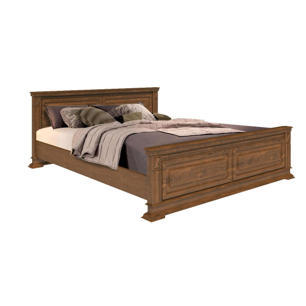 Кровать двойная Верди Классик с высоким изножьем (Черешня 1200*2000)