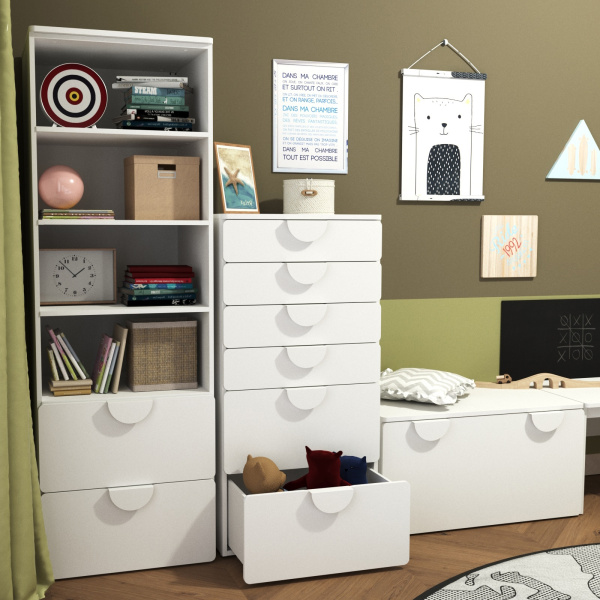 Стеллаж ПИКСИ с 2 выдвижными ящиками