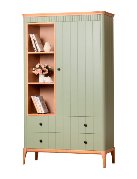 Шкаф одностворчатый Вида №9 (Фасад Ёлка, Цвет Эмаль,  Высота ножек 180)